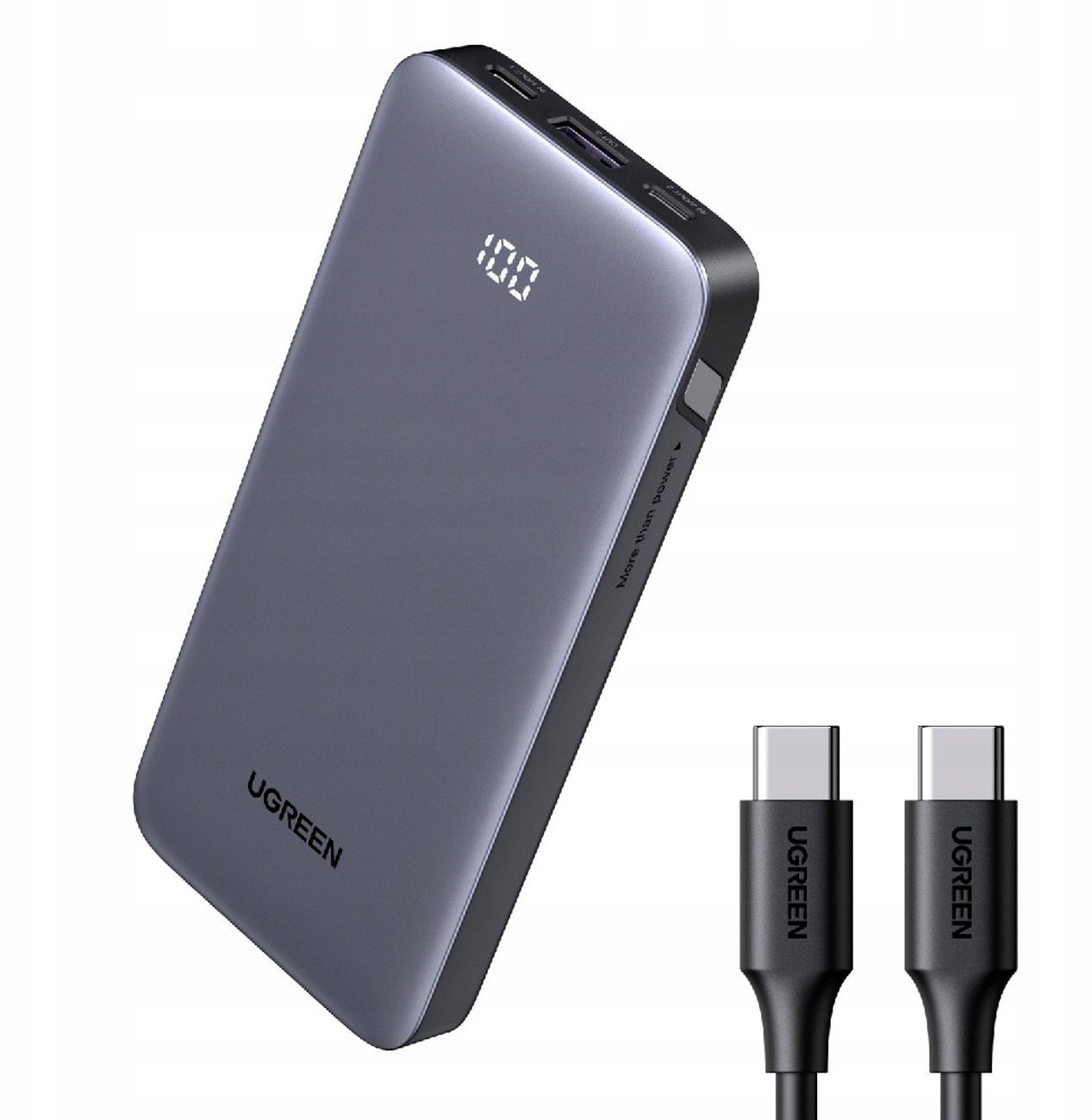 Ugreen Powerbanka Powerbank Nexode 10000mAh 30W USB-A 2xUSB-C - šedá