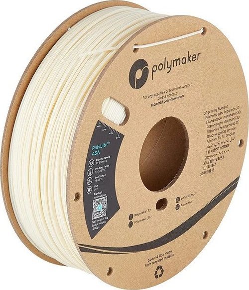 Poly ilament Polymaker PolyLite ASA 1,75 mm 1 kg - přírodní