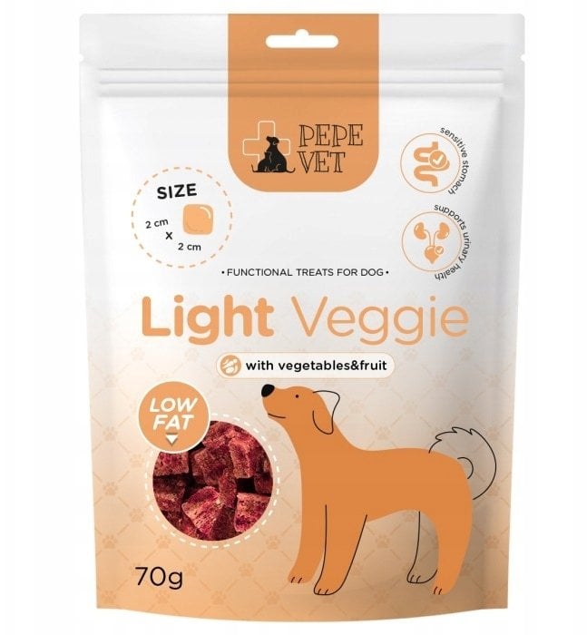 PEPE VET Light Veggie - pamlsek pro psa - 70g