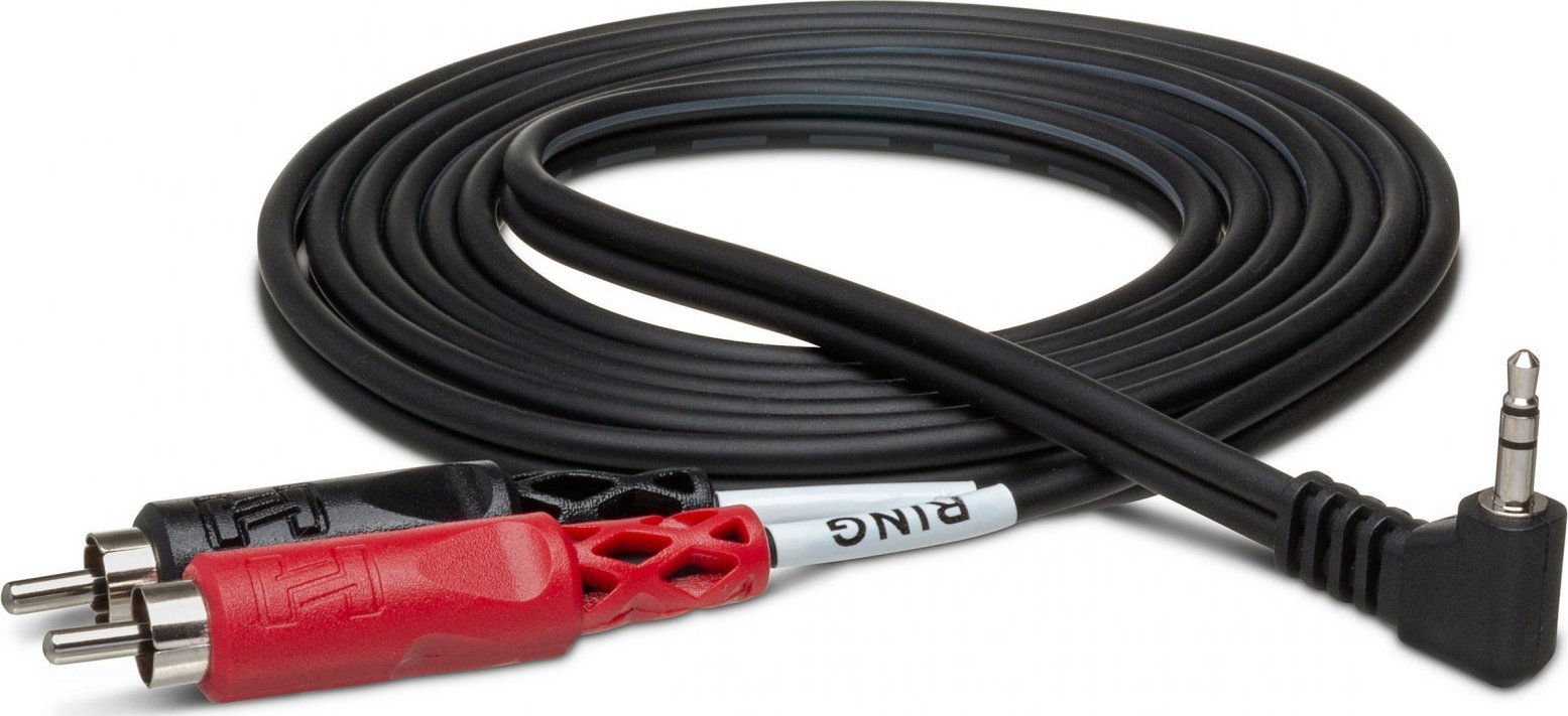 Hosa Kabel Jack 3,5 mm - RCA (Cinch) x2 1,83 m černý (CMR-206R)