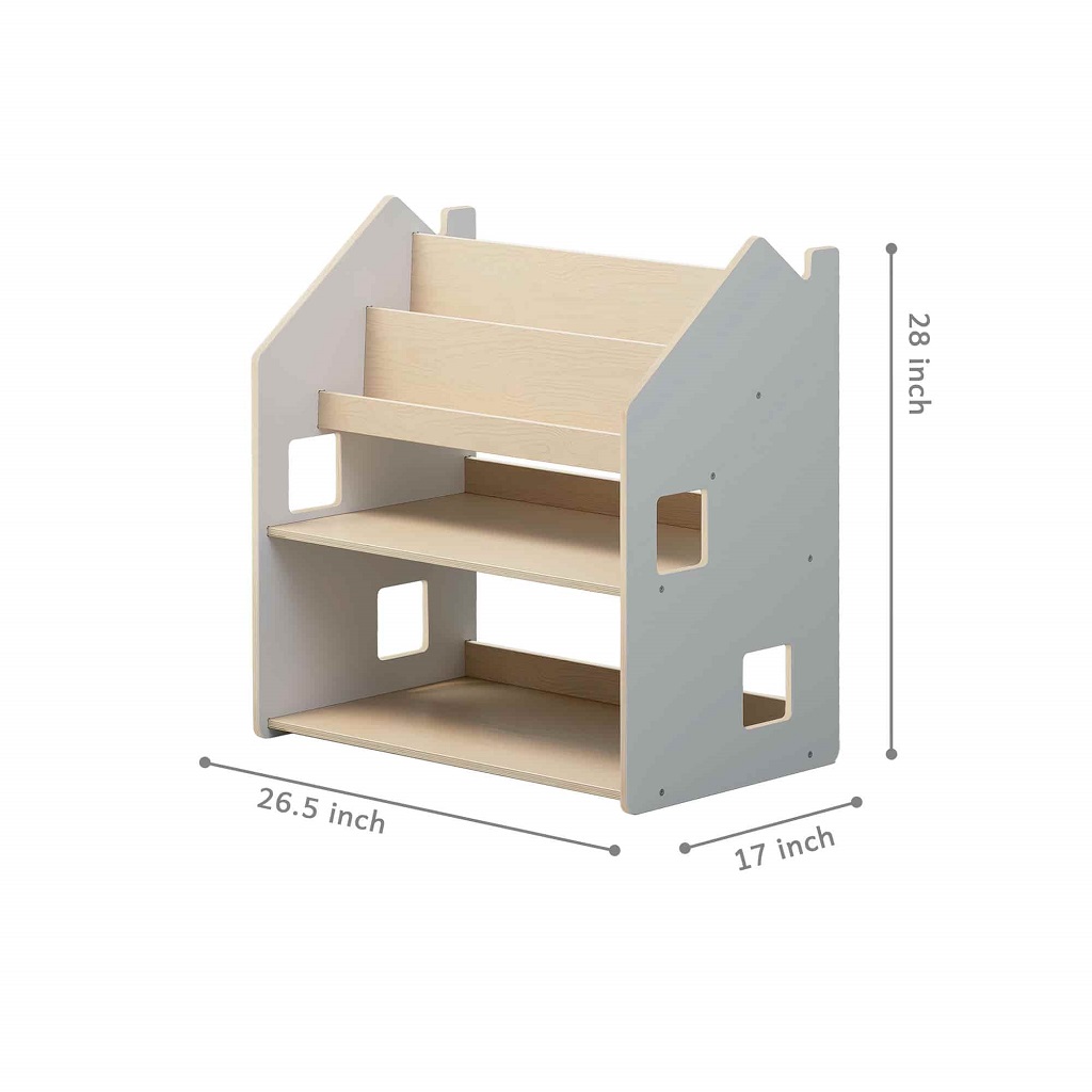 BusyKids Police na hračky a knihy bílá