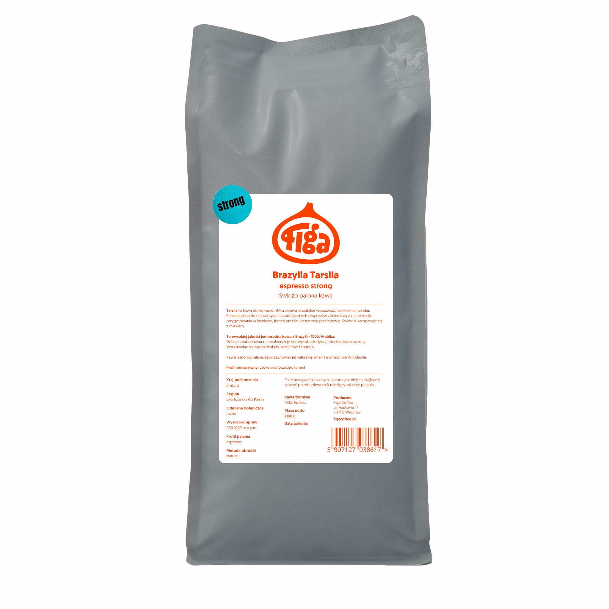 Figa Coffee - kávová zrna Brazil Tarsila Natural Strong Espresso 1 kg