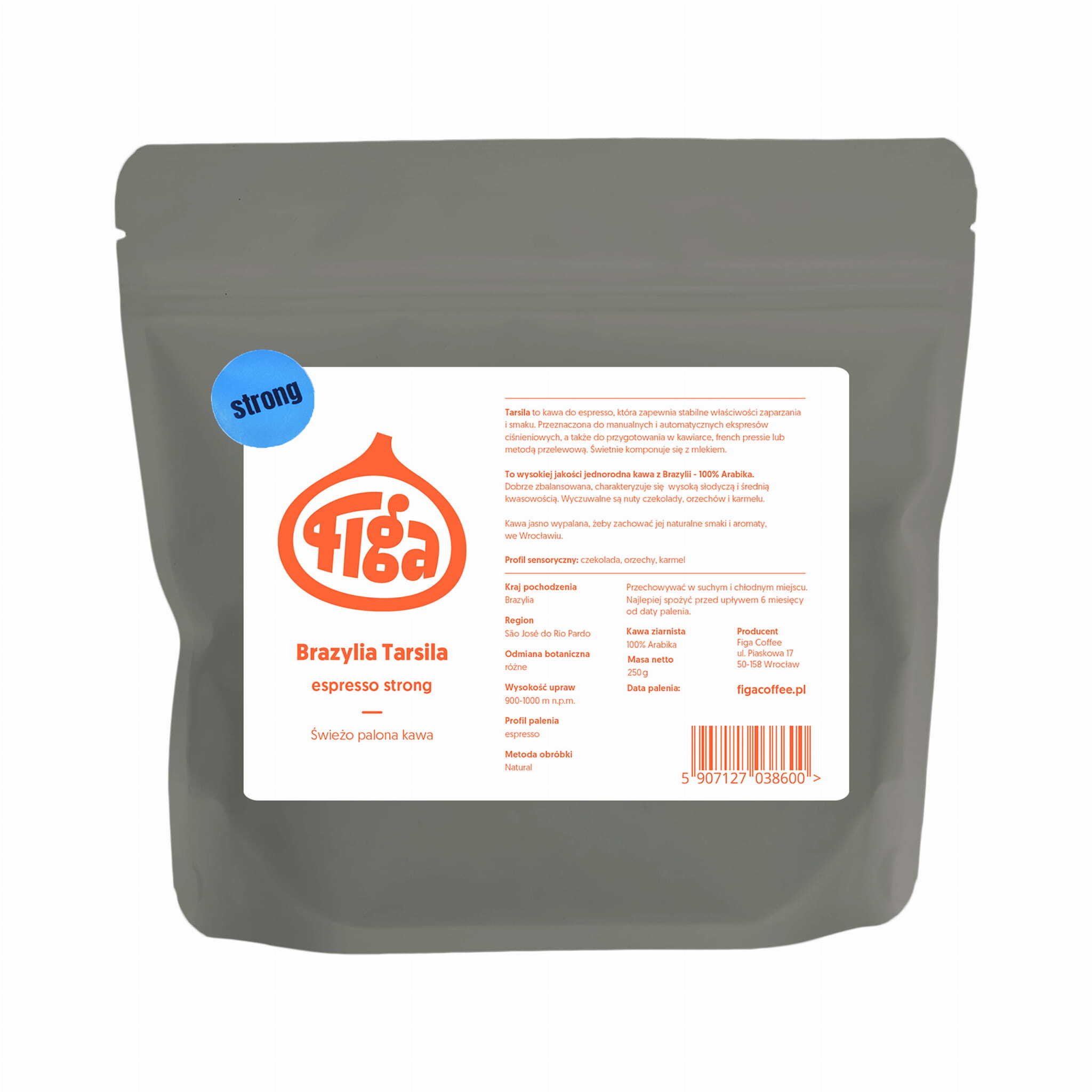 Figa Coffee Brazil Tarsila Espresso Strong 250 g kávových zrn