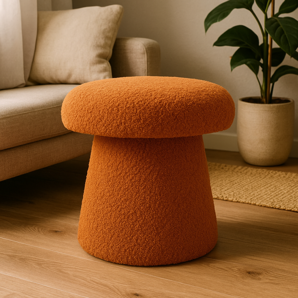 Taburet ve tvaru houby 43 cm hnědá KO-AAK400120