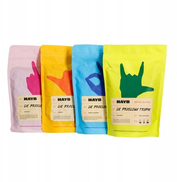 HAYB Mletá káva Sada na přípravu kávy 4x250g