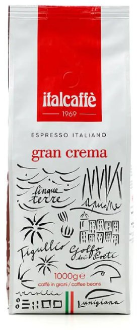Italcaffe Espresso Italiano Gran Crema zrnková káva 1 kg