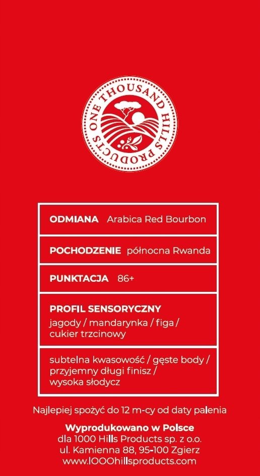 NoName RWANDA MUHABURA NATURAL ESPRESSO zrnková káva 400g