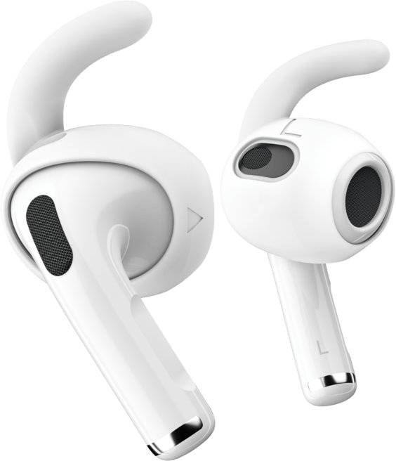 Class and Culture LLC KeyBudz EarBuddyz - Silikonová sluchátka do uší pro AirPods 4. generace, EarPods (bílá)