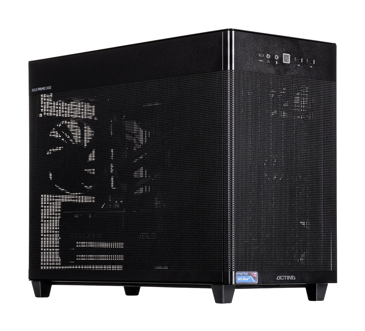 Actina 5901443430612 PC AMD Ryzen™ 7 7800X3D 32 GB DDR5-SDRAM 1 TB SSD AMD Radeon RX 9070 XT Mini Tower Černá