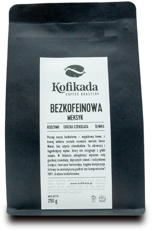 Kofikada Coffee Beans Mexico Decaf Mountain Water Process Espresso 250g - Bezkofeinová káva