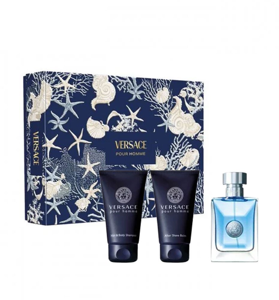 Versace Pour Homme set toaletní voda ve spreji 50ml + sprchový gel 50ml + balzám po holení 50ml