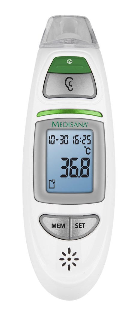 Medisana TM 750 digitální lékařský teploměr Bezdotykový teploměr Bílá Ucho, Čelo knoflíky