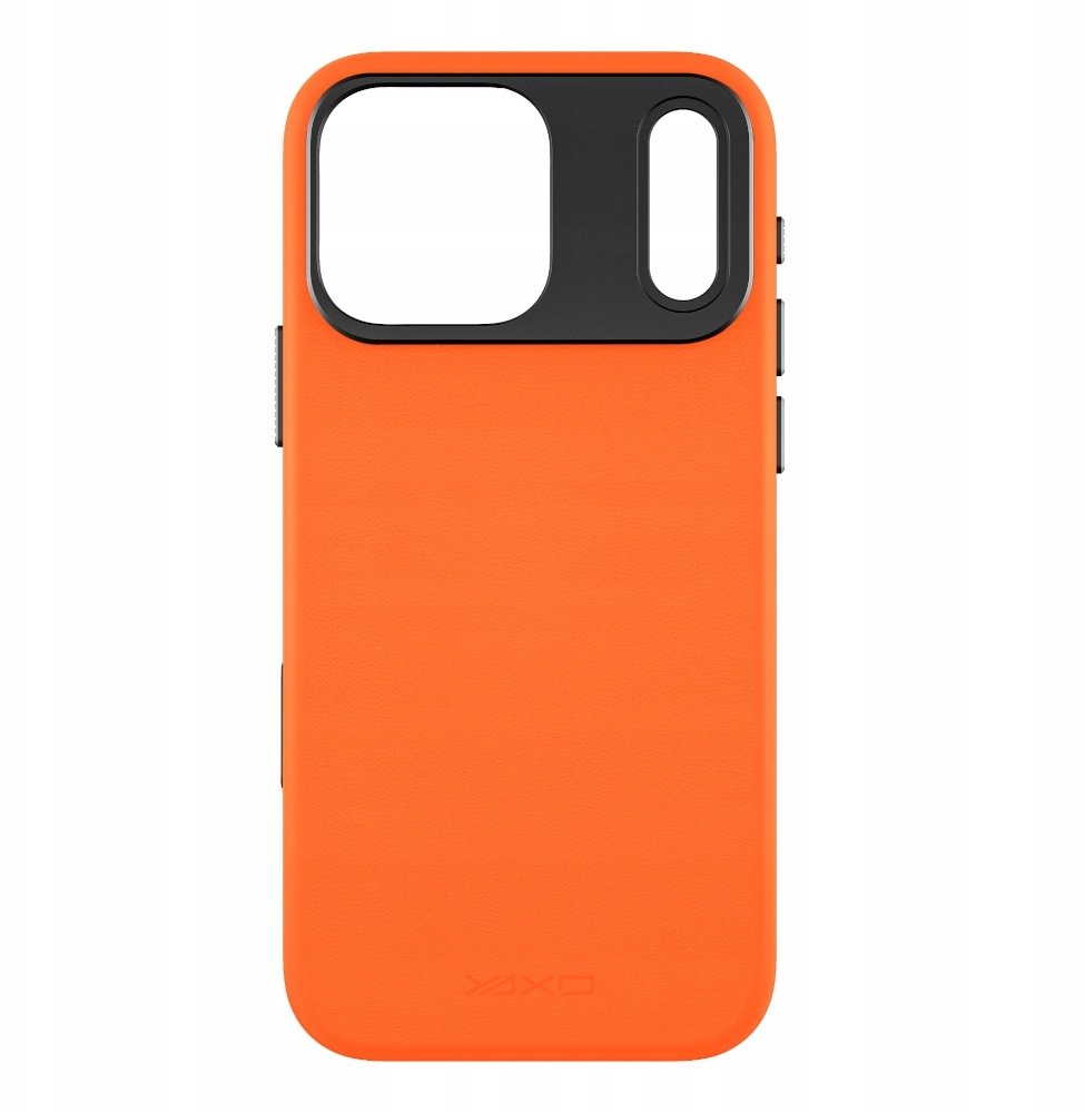 Yaxo Leather Gear Slim Case MagSafe iPhone 17 Pro Max Magma Orange