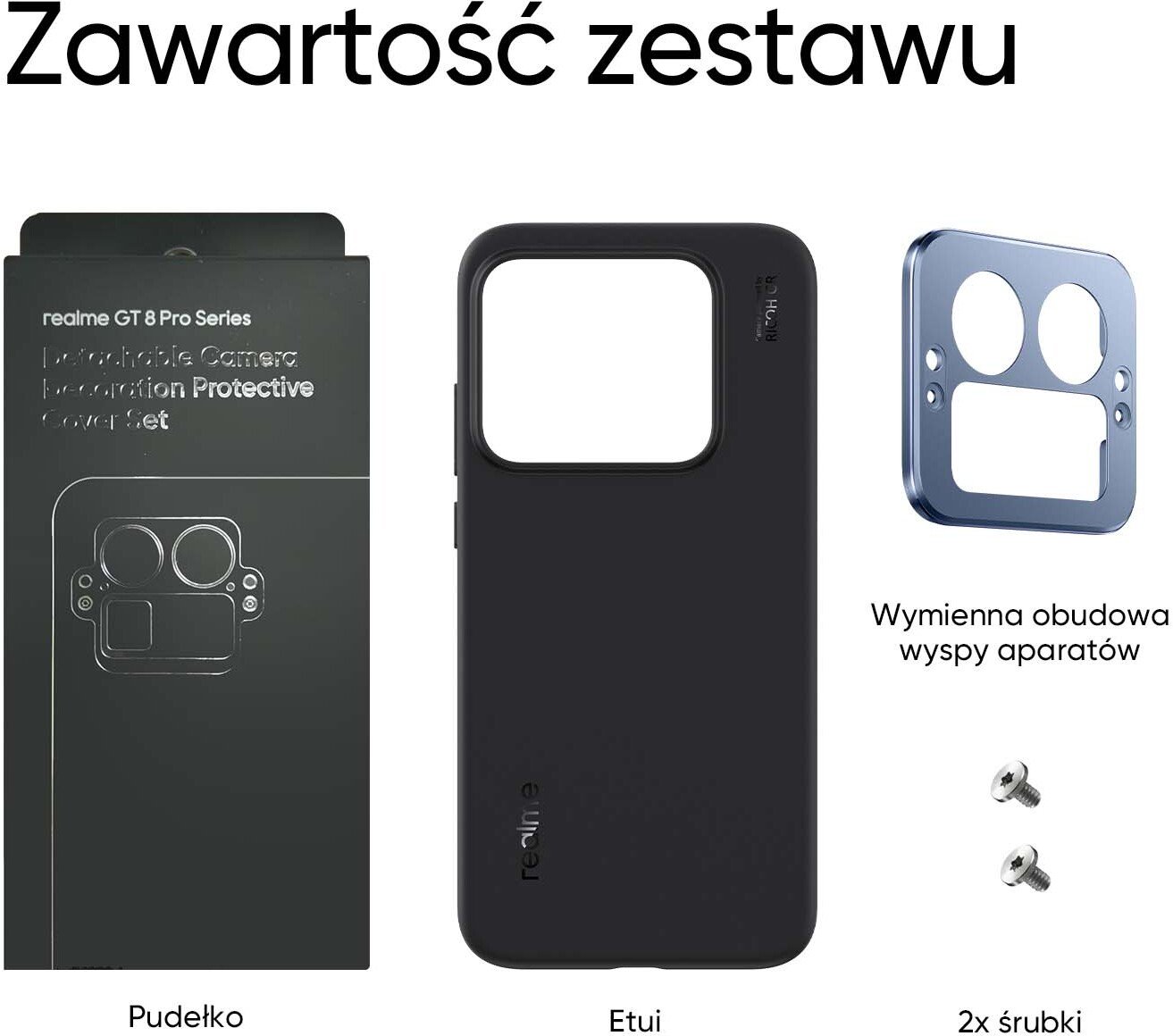 Realme Ochranný kryt pro fotoaparát GT 8 Pro, modrý