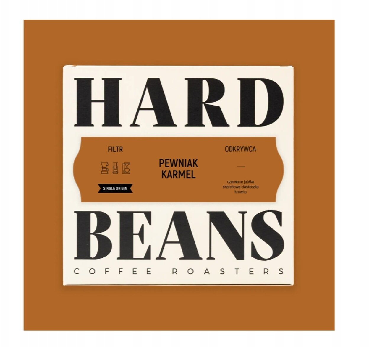 Hard Beans Coffee Tvrdá káva v zrnech, karamelová filtrovaná káva 250 g
