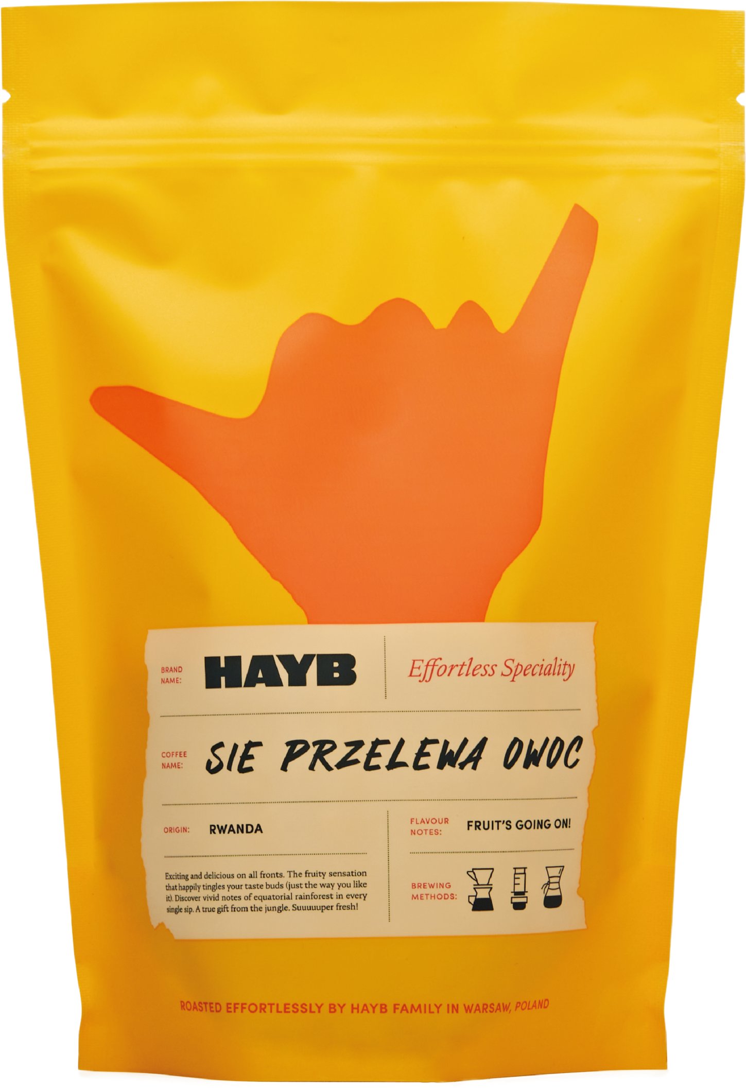 HAYB Sie Przelew ovocná zrnková káva 250 g