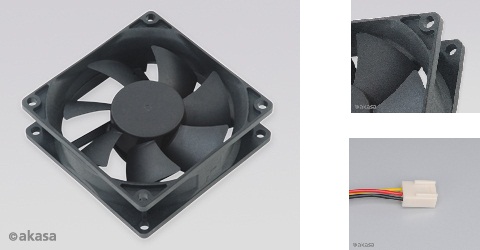 prídavný ventilátor Akasa 40x40x10 black OEM