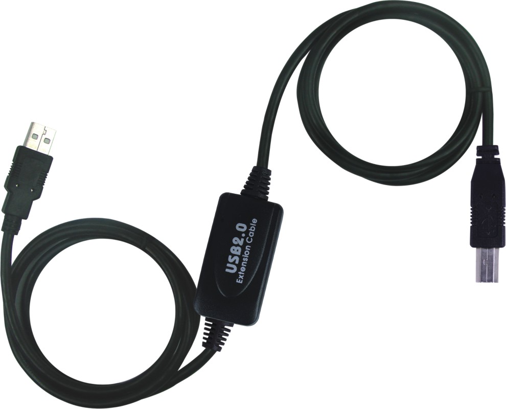 PREMIUMCORD USB 2.0 repeater a propojovací kabel A/M-B/M 10m
