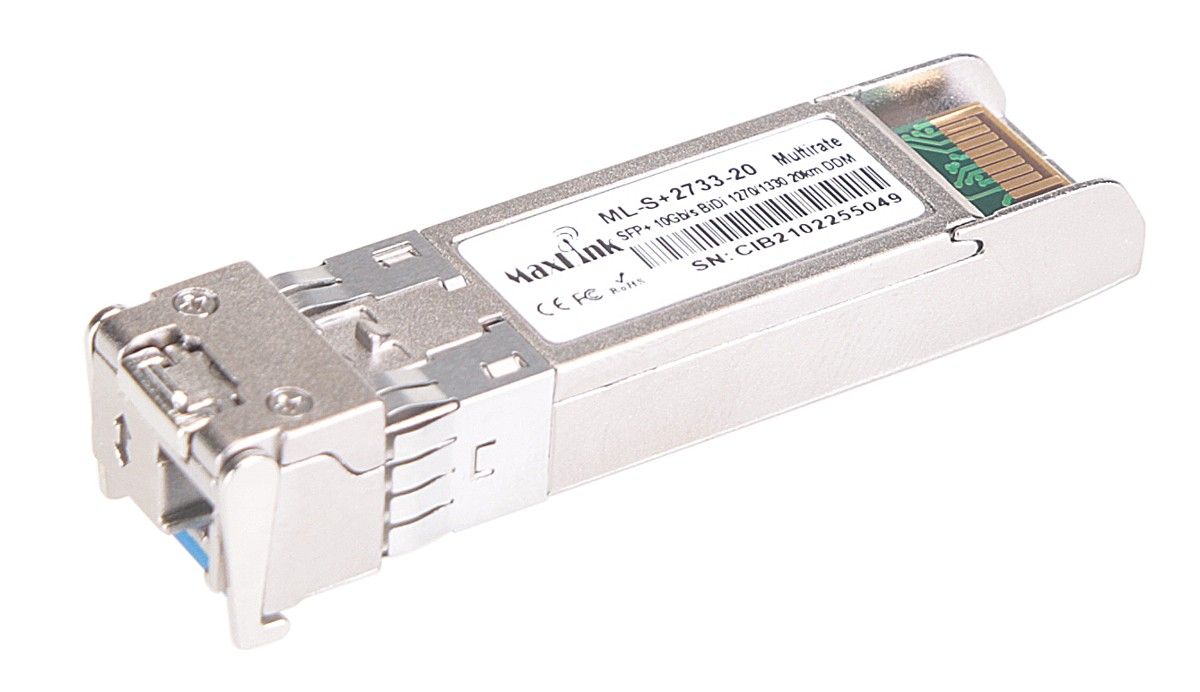 MaxLink 10G SFP+ optický modul, WDM(BiDi), SM, Tx 1270/Rx1330nm, 20km, 1x LC konektor, DDM, Cisco compatible