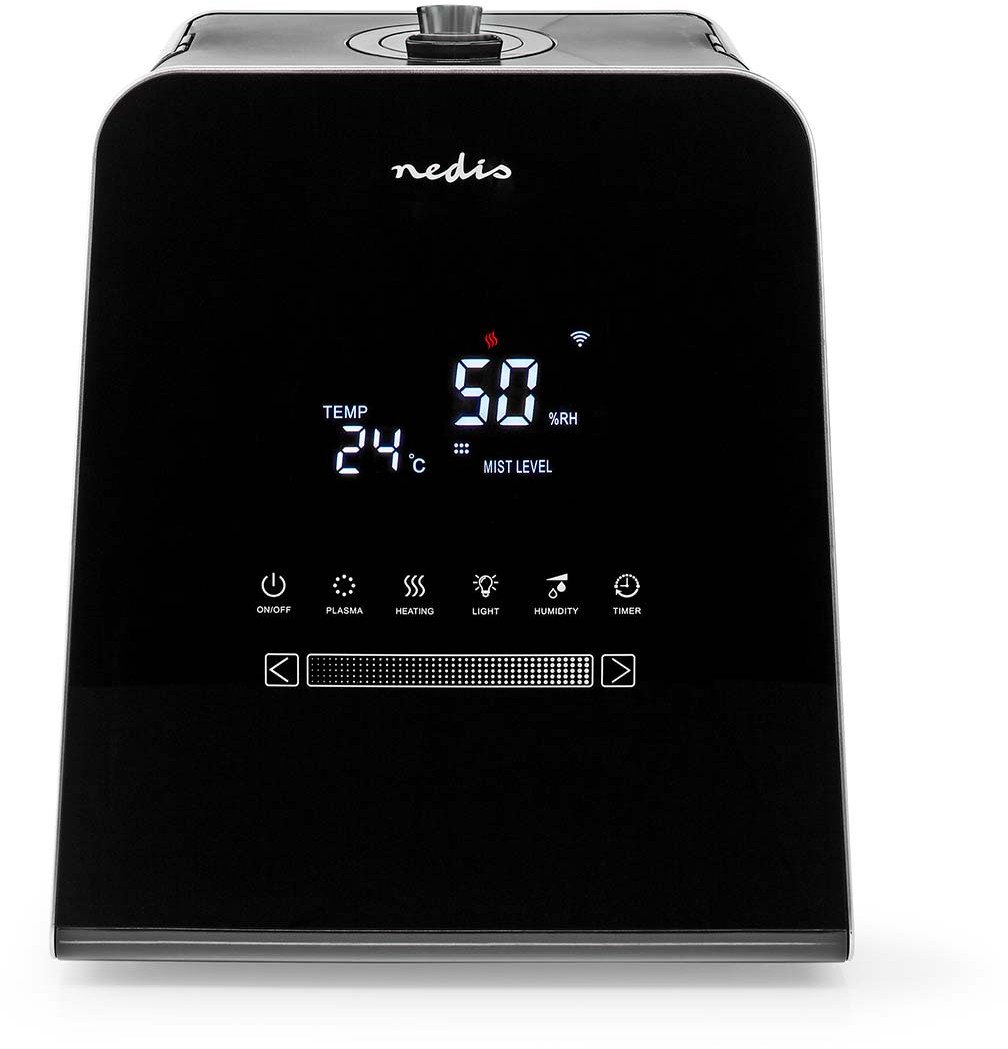 Nedis HUMI150BKW - Zvlhčovač Vzduchu SmartLife | 5.5 L | Vlhkoměr | Časovač | Dálkové ovládání | Noční režim | Černá