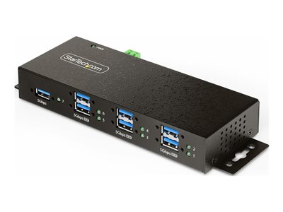 StarTech.com 7-Port Managed USB Hub with 7x USB-A, Heavy Duty with Metal Industrial Housing, ESD & Surge Protection, Wall/Desk/Din-Rail Mountable, USB 3.0/3.1/3.2 Gen 1 5Gbps - Rozbocovac - 6 x USB 3.