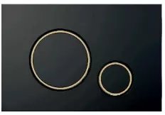 Alca plast AQ.501-30208 / AQUAFORM / OPTIMA CIRCLE / CIRCLE TOALETNÍ TLAČÍTKO MATNÁ ČERNÁ + ZLATÁ / M778-5