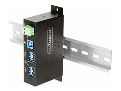 StarTech.com 4-Port Managed USB Hub with 4x USB-A, Heavy Duty with Metal Industrial Housing, ESD & Surge Protection, Wall/Desk/Din-Rail Mountable, USB 3.0/3.1/3.2 Gen 1 5Gbps - Rozbocovac - 3 x USB 3.