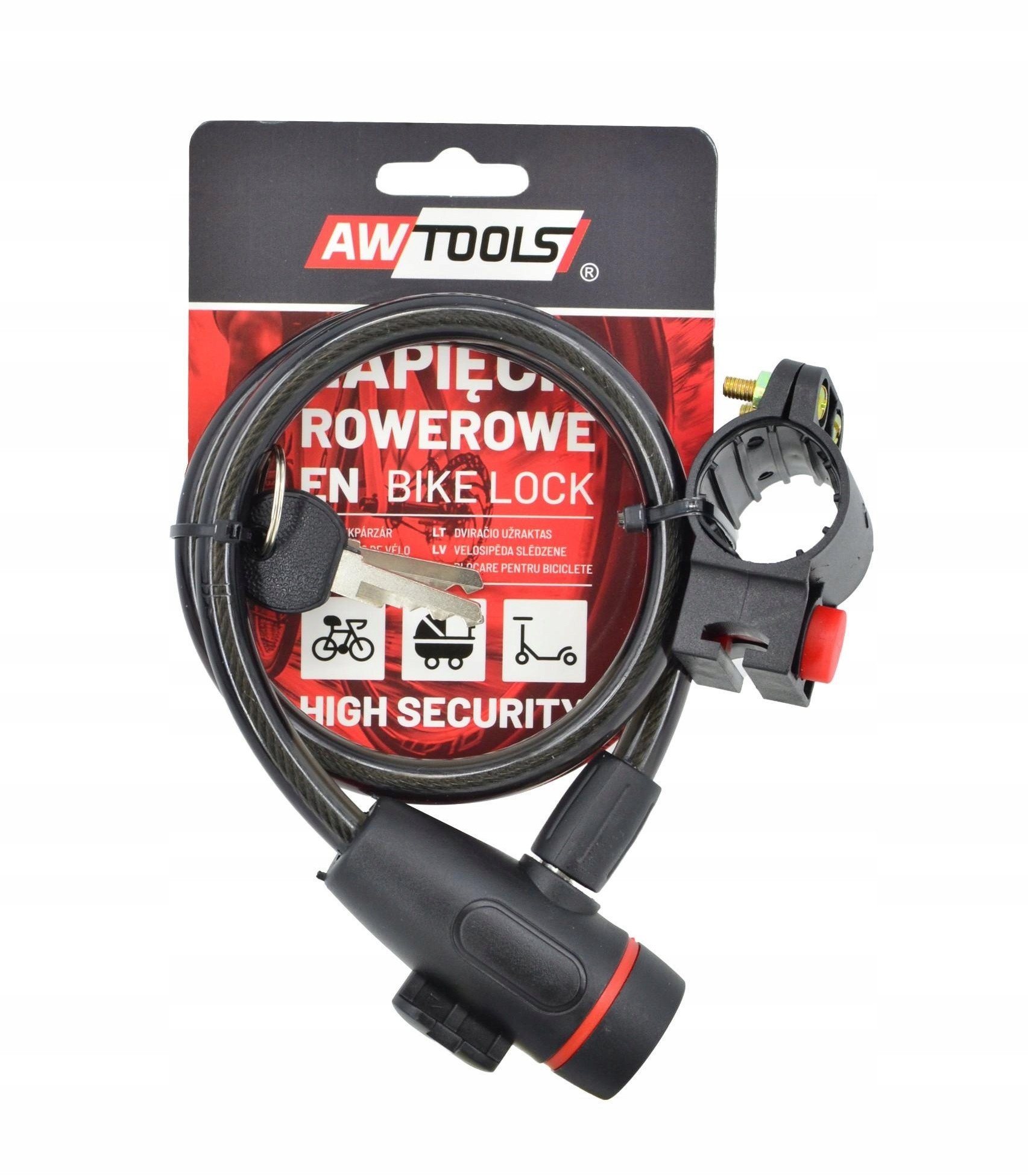 AWTOOLS BIKE LOCK 10 x 65cm