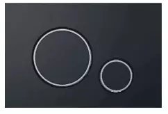 Alca plast AQ.501-30207 / AQUAFORM / OPTIMA CIRCLE / CIRCLE TOALETNÍ TLAČÍTKO MATNÁ ČERNÁ + CHROMOVÁ / M778