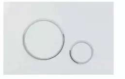 NoName AQ.501-30205 / AQUAFORM / OPTIMA CIRCLE / CIRCLE TOALETNÍ TLAČÍTKO BÍLÉ + CHROM / M770