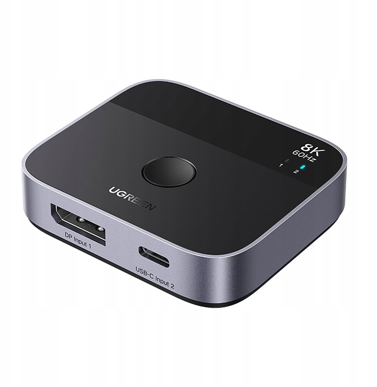 Ugreen USB HUB Přepínač DisplayPort/USB-C na USB-C - šedý