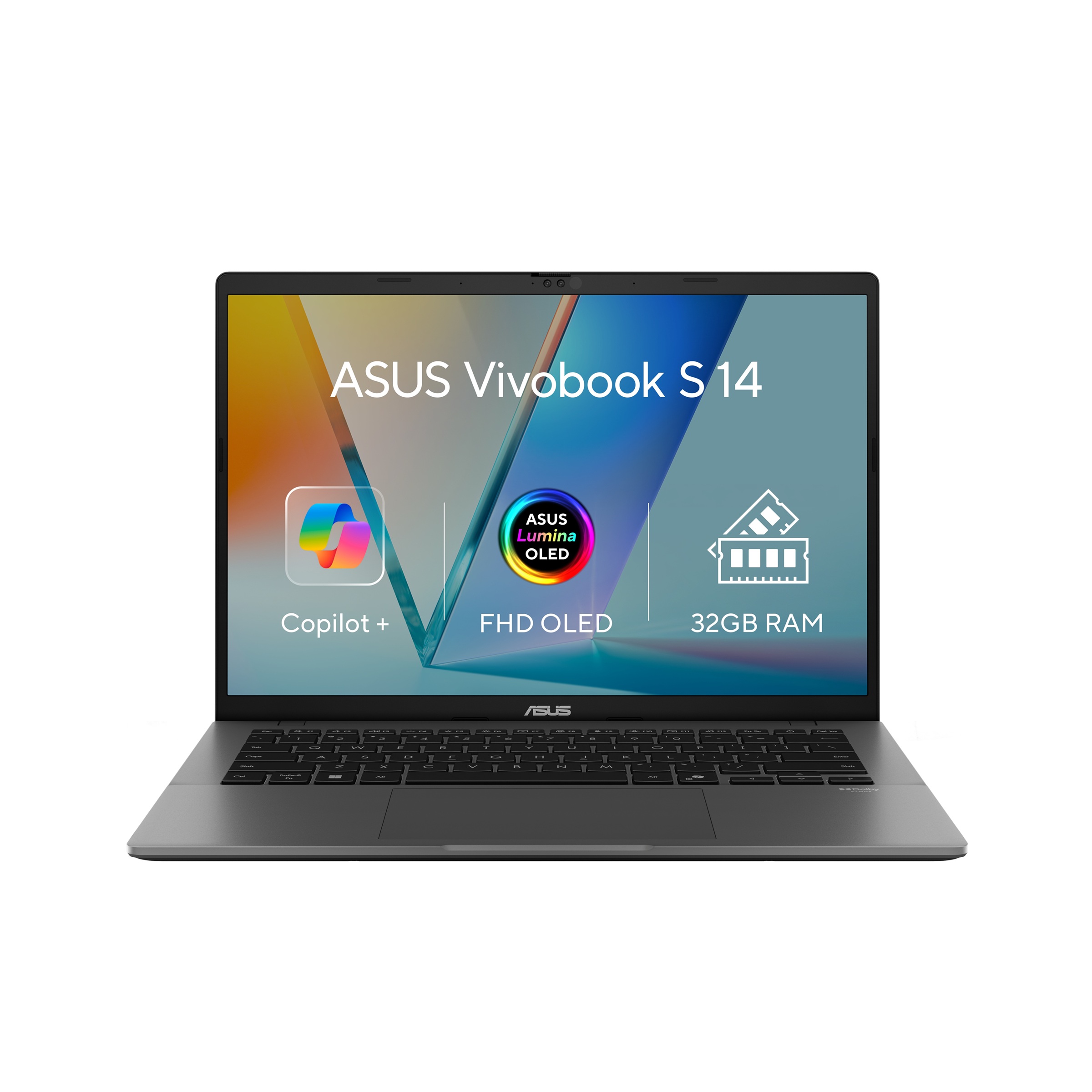ASUS Vivobook S 14 OLED/S3407QA-OLED063W/SD-X1-26-100/14 /WUXGA/32GB/1TB/Adreno/W11H/Gray/2R