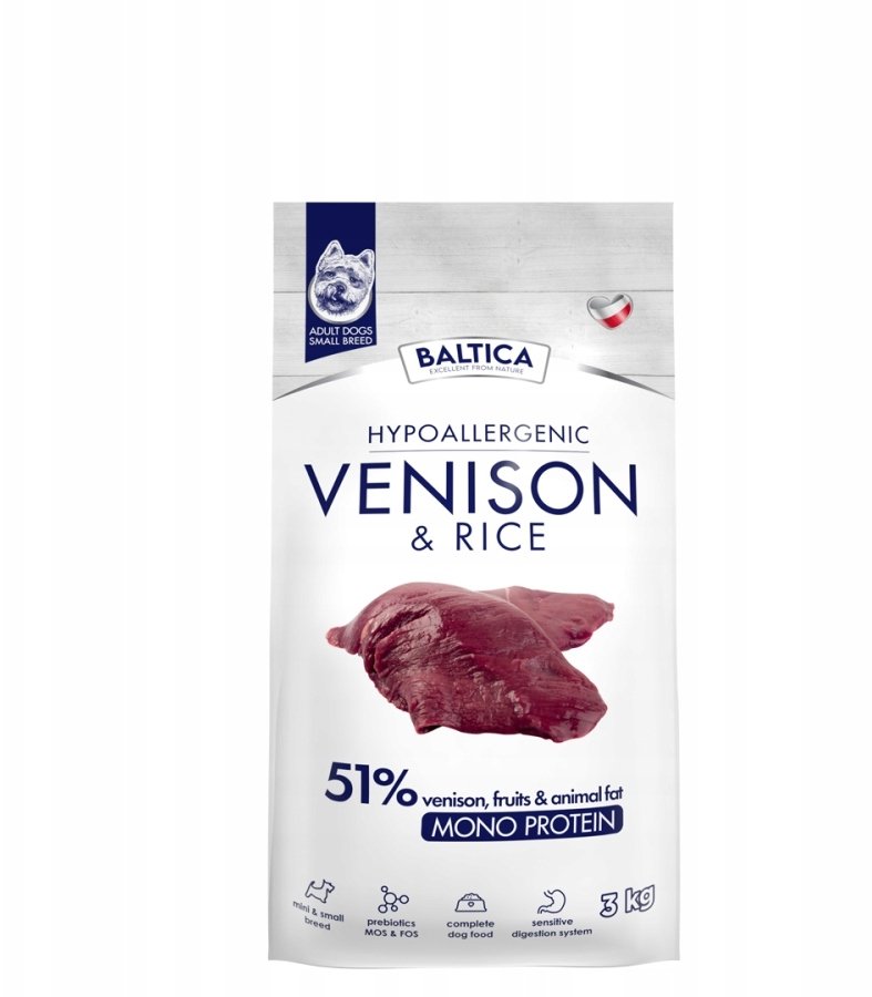 BALTICA NUTRACEUTIC Hypoallergenic Venison & rice M  3kg