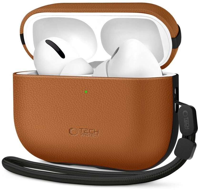 4kom.pl Pouzdro Tech-Protect NaturalFit* pro Apple AirPods Pro 3 hnědé
