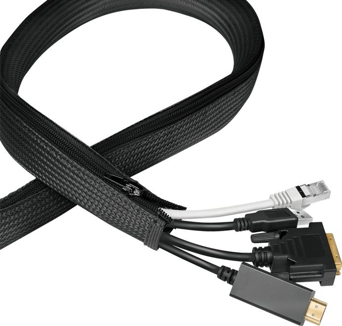LogiLink LogiLink Kabelschlauch 0,5 mm m. Reißverschluss 5 m černý