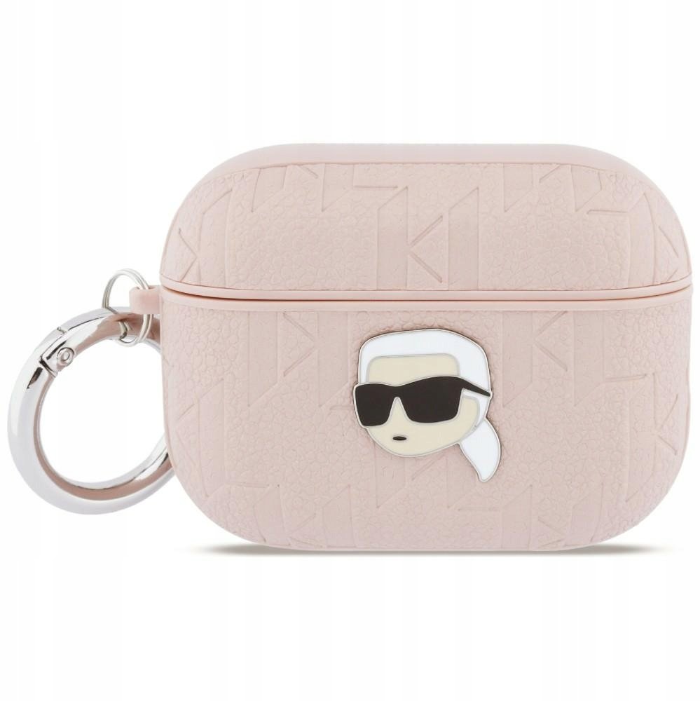 Karl Lagerfeld Pouzdro Monogram Karl Head pro Apple AirPods Pro 3 růžové