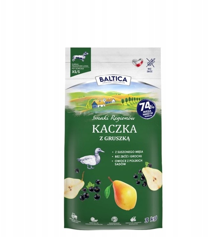 BALTICA SMAKI REGIONÓW Kaczka z gruszką XS / S 3kg