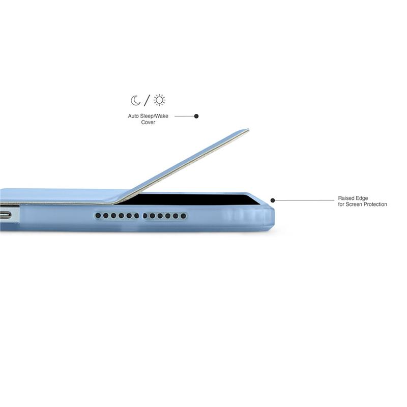 Pipetto Pouzdro Origami No7 Tri-Folio, světle modré - iPad (A16) / iPad (2022)