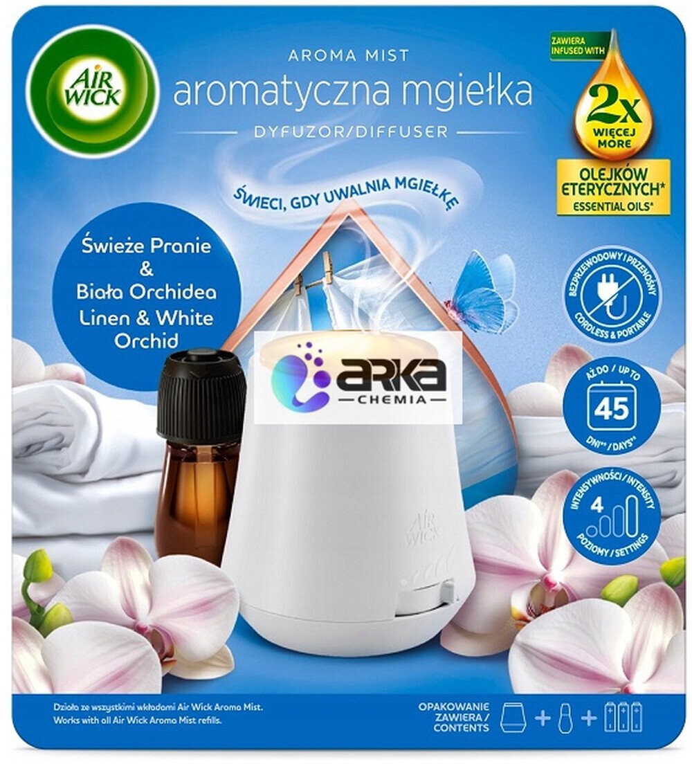 Air Wick Aroma Mist s oleji Sada Fresh Laundry & White Orchid 20ml