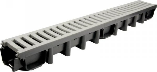 SYSTÉM 1000*98 KANÁLŮ S MŘÍŽKOU PVC A15 ŠEDÝ
