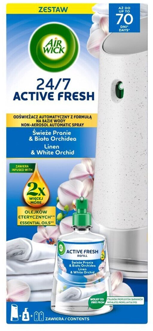 NoName Air Wick Active Fresh automatický osvěžovač vzduchu a náplň do osvěžovače prádla 228 ml