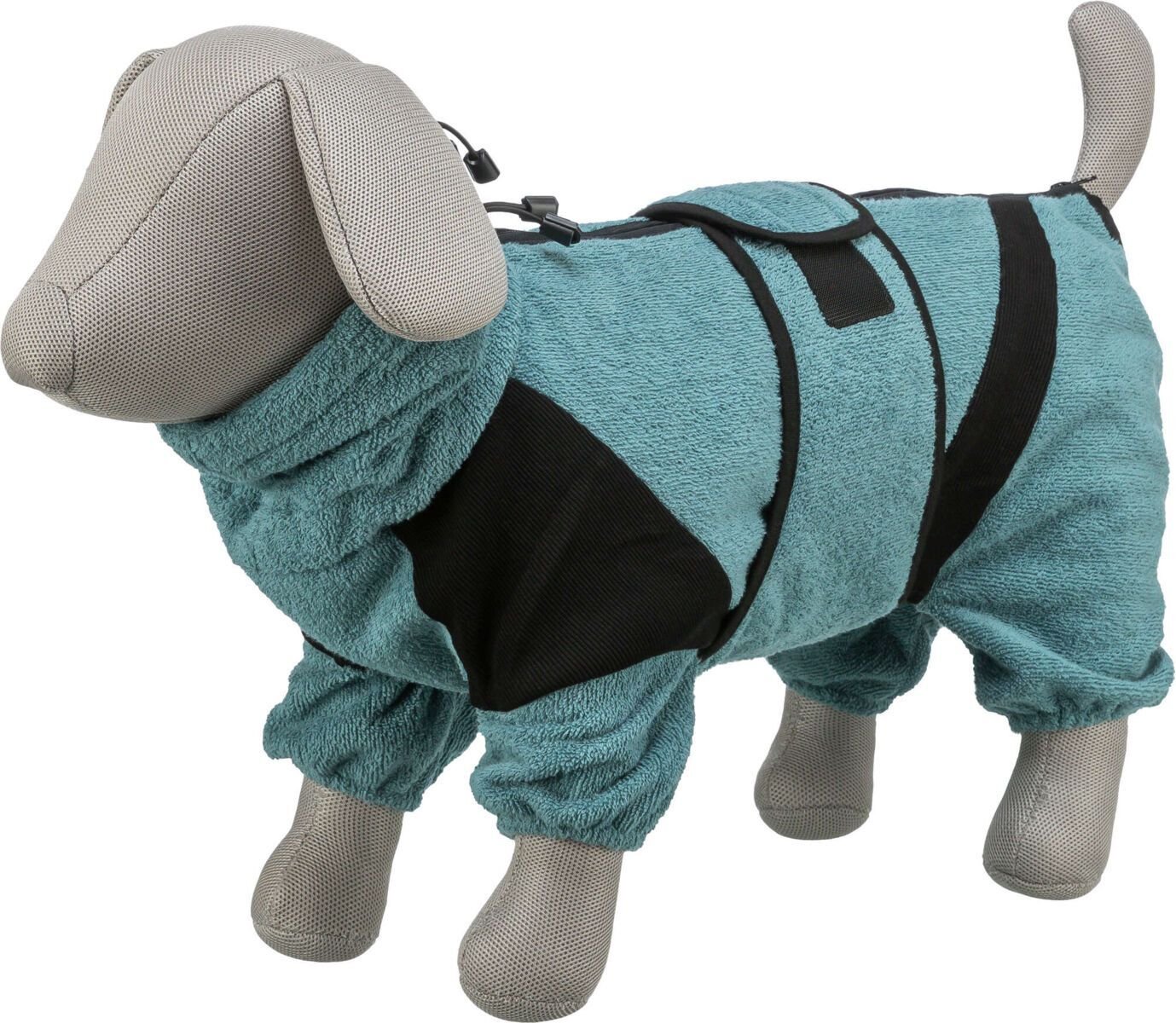 Trixie župan pro psy, froté, petrolejový, M: 46 cm, suchý zip