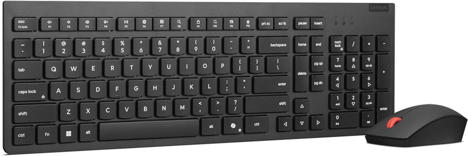 Lenovo Essential Keyboard | Kombinace klávesnice a myši | Bezdrátová | Litevská | Černá