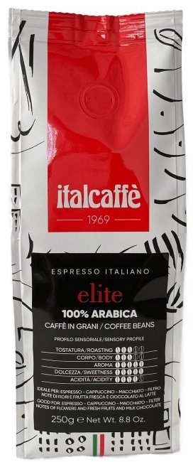 Italcaffe Espresso Italiano Elite Bar zrnková káva 250 g