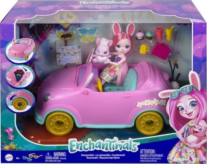 Mattel Enchantimals Bunny Car hračka s autíčkem