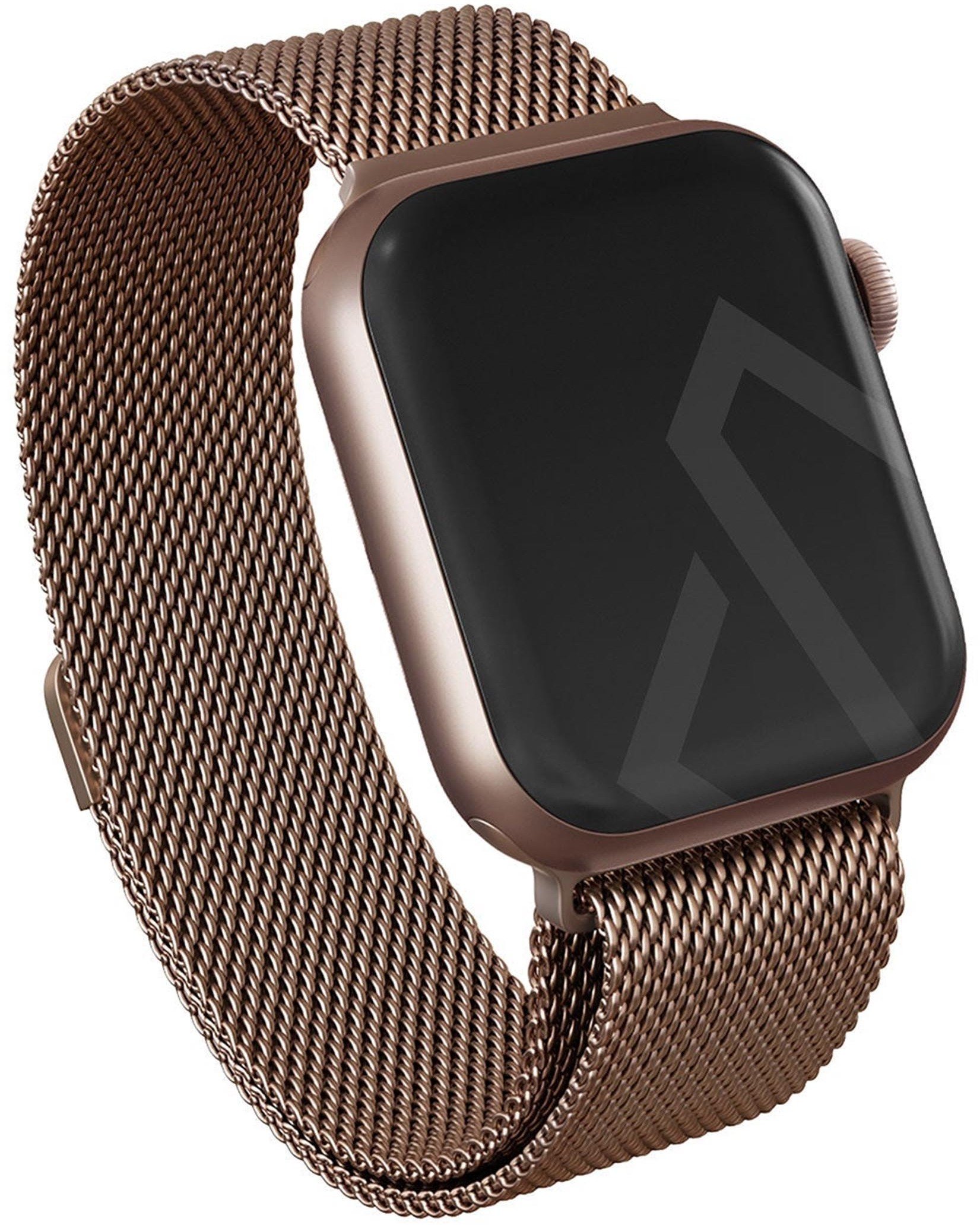 NoName BURGA Metal Mesh Band - náramek pro Apple Watch 42/44 mm (růžové zlato)