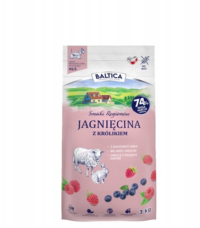 BALTICA SMAKI REGIONÓW Jagnięcina z królikiem XS / S  3kg