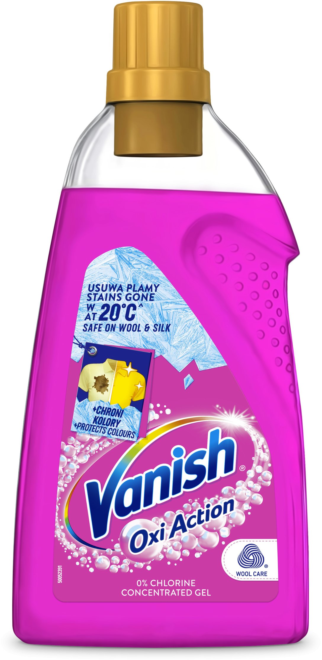 Vanish Gel na odstraňování skvrn z barevných tkanin Oxi 1,5 l
