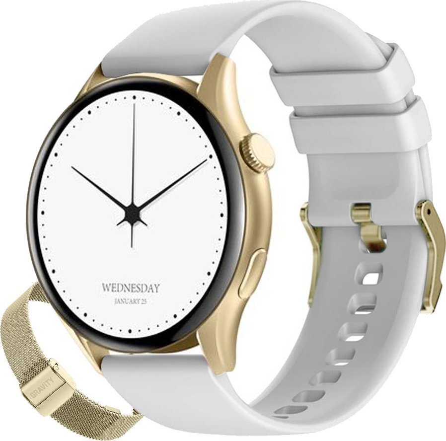 Gravity Dámské hodinky SMARTWATCH GT11-2 LGD/LGD/WH