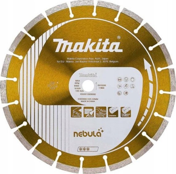 Makita DIAMANTOVÝ KOTOUČ 300x20 mm SEGMENTOVÝ (SUCHÝ/MOKRÝ) BETON